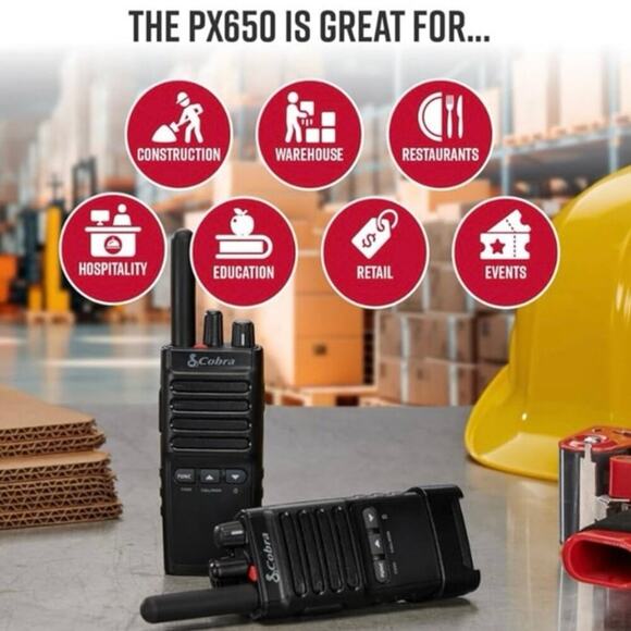 Cobra PX650 Two-Way Radio 6-Pack Walkie Talkies Long Range Rechargeable NEW - Picture 7 of 15
